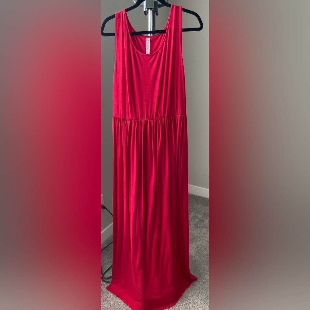 Plus Size Zenana maxi dress - Red WORN ONCE